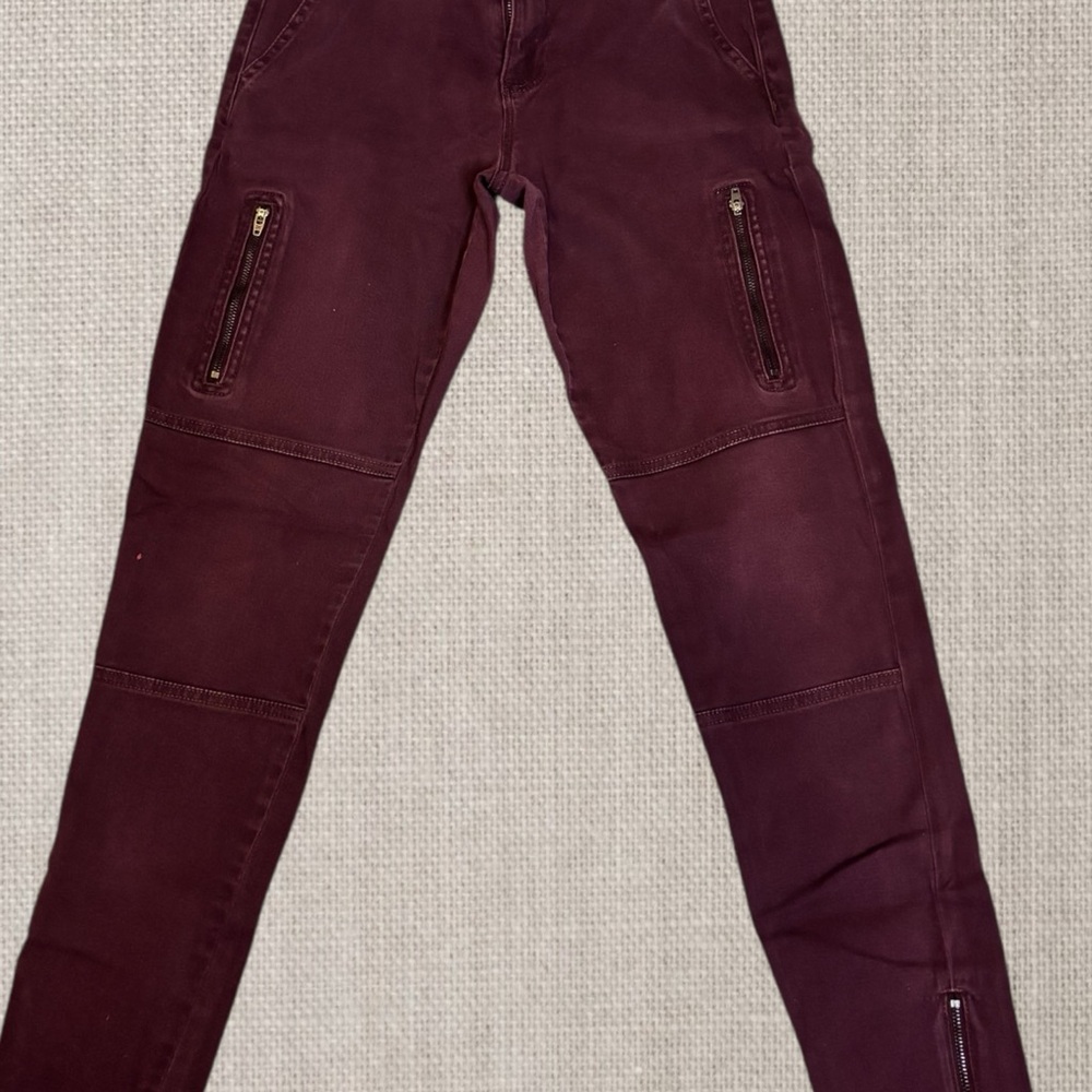 BANANA REPUBLIC Dark Burgundy Utility Skinny Jeans SIZE 6 READ DESCRIPTION!!!